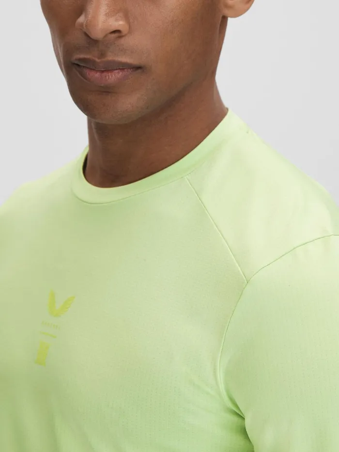 Men Reiss Sweats Hoodies and Joggers Kash Castore Performance Long Sleeve Top Iced Citrus Yellow
