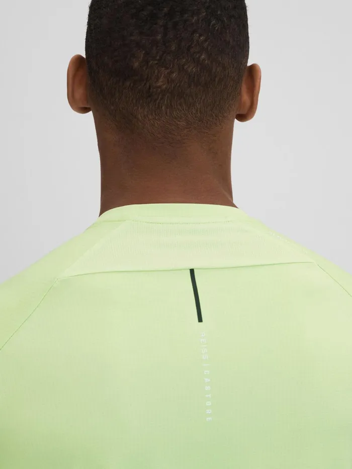 Men Reiss Sweats Hoodies and Joggers Kash Castore Performance Long Sleeve Top Iced Citrus Yellow