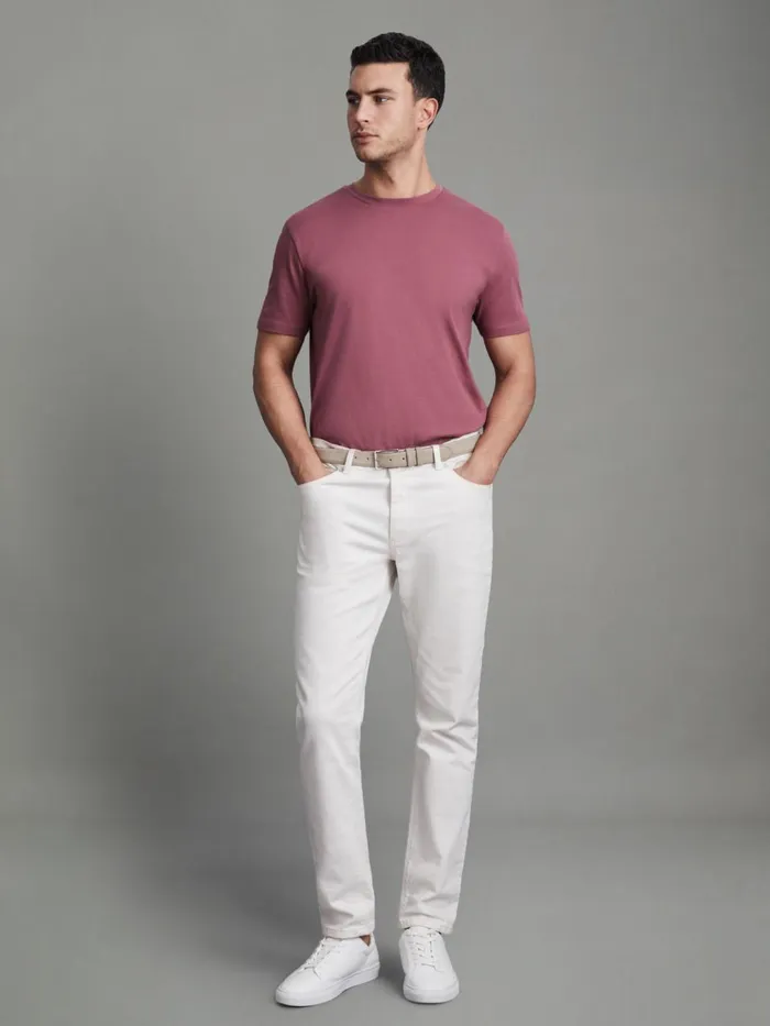 Men Reiss TShirts Bless Marl Crew Neck TShirt Old Rose