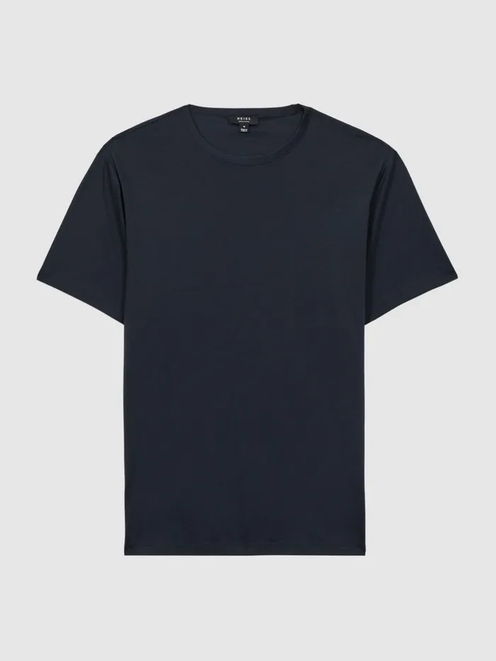 Men Reiss TShirts Capri Cotton Crew Neck TShirt Navy