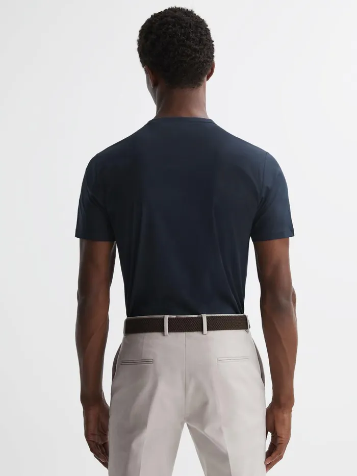 Men Reiss TShirts Capri Cotton Crew Neck TShirt Navy