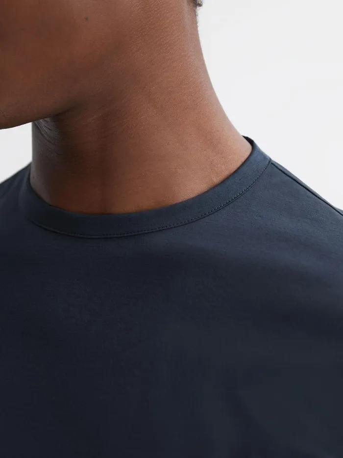 Men Reiss TShirts Capri Cotton Crew Neck TShirt Navy