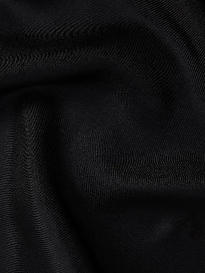 Men Reiss Ties and Pocket Squares Ceremony Plain Silk Pocket Square Black