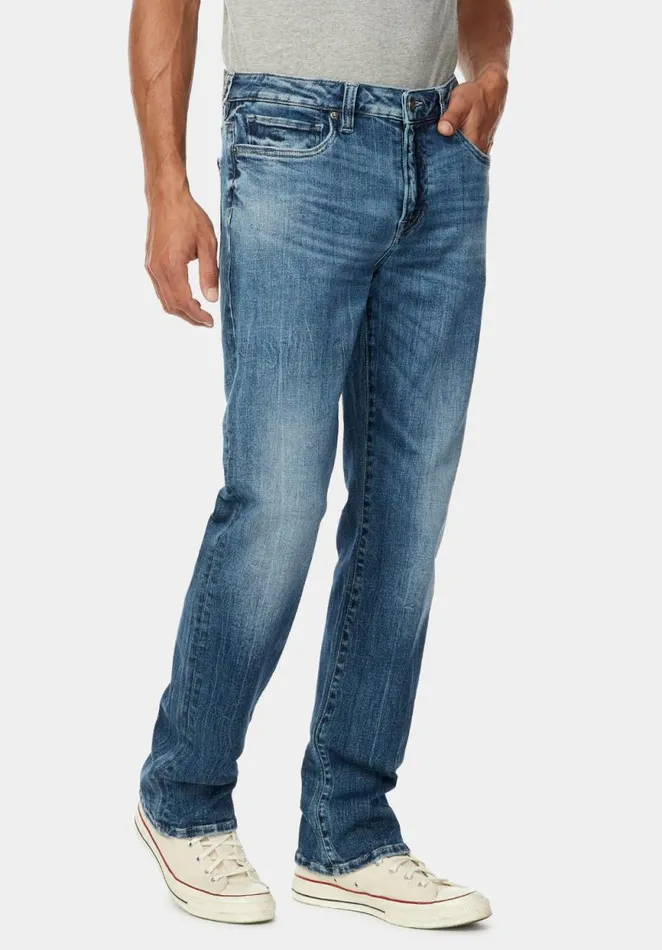 Men Relaxed Straight Driven Contrasted Jeans Indigo Buffalo David Bitton Relaxed Straight Driven