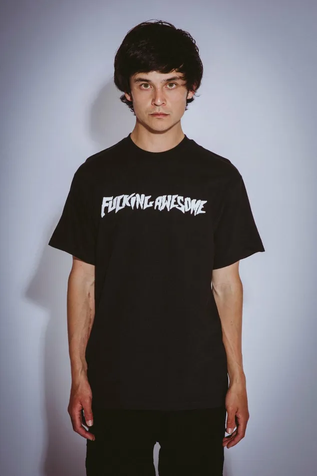 Men Stamp Logo Tee Fucking Awesome Short Sleeve Men Stamp Logo Tee Fucking Awesome Short Sleeve