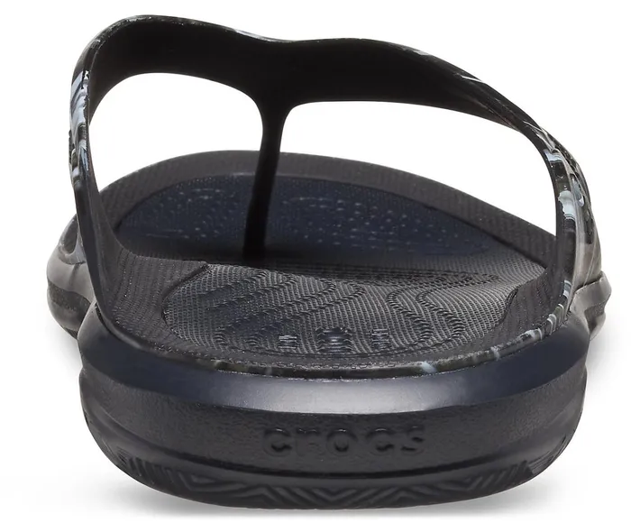 Men Swiftwater Mossy Oak Elements Wave Flip Black Crocs FlipFlops