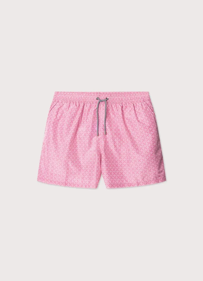 Men Swimwear Faonnable Chains Swim Shorts Magenta Purple