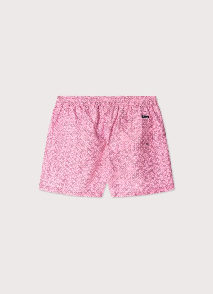 Men Swimwear Faonnable Chains Swim Shorts Magenta Purple