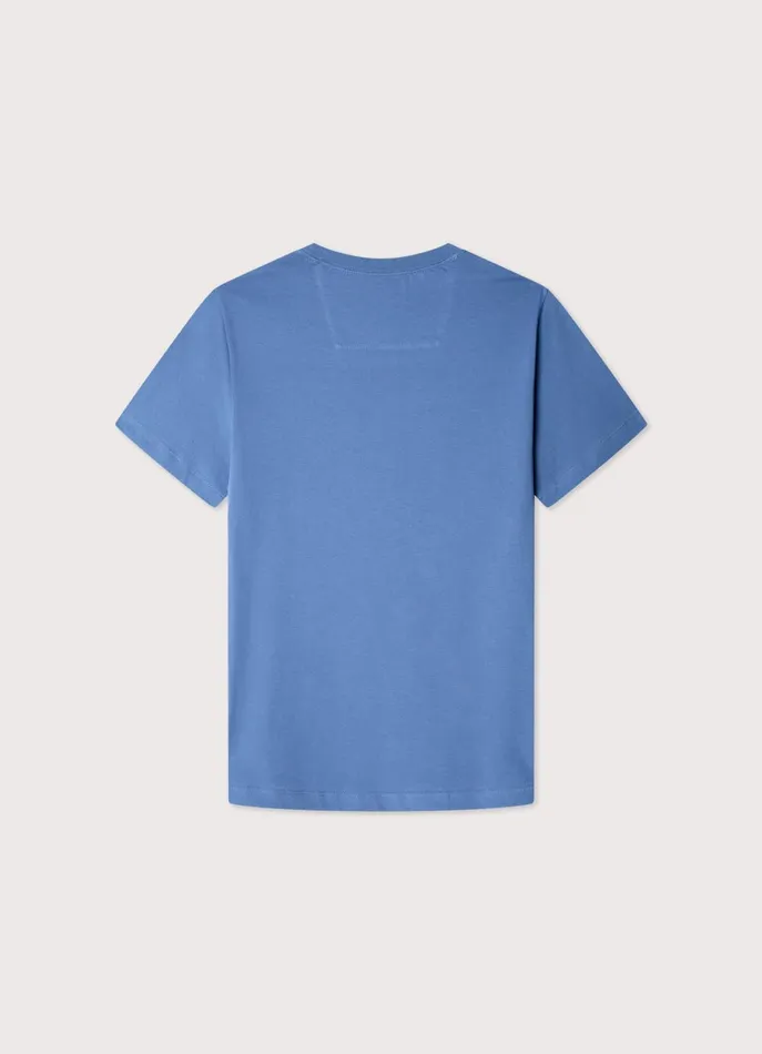 Men TShirts and Sweatshirts Faonnable Regular Fit Front Pocket TShirt Dark Denim Blue