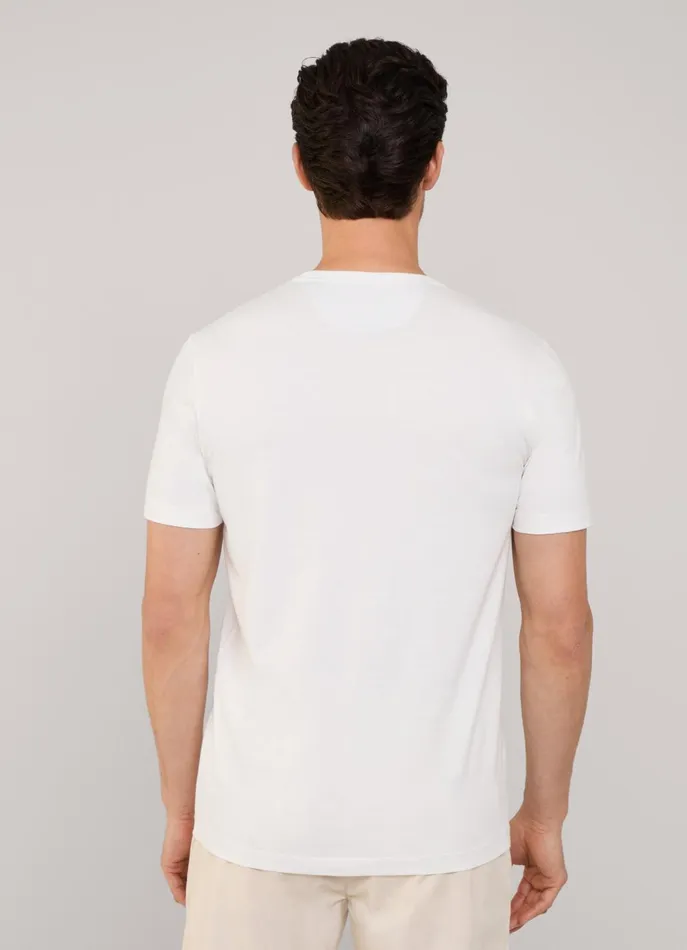 Men TShirts and Sweatshirts Faonnable Regular Fit Palm Tree TShirt Off White