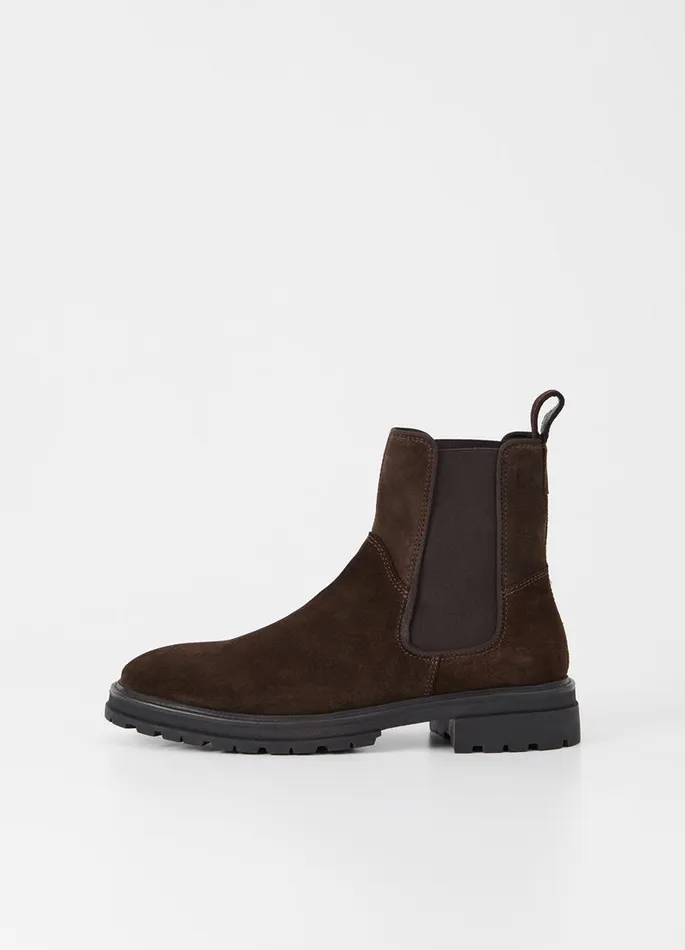 Men Vagabond Boots JOHNNY 20 BOOTS Dark Brown Suede