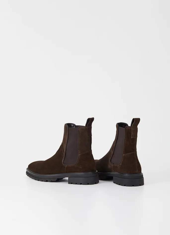 Men Vagabond Boots JOHNNY 20 BOOTS Dark Brown Suede