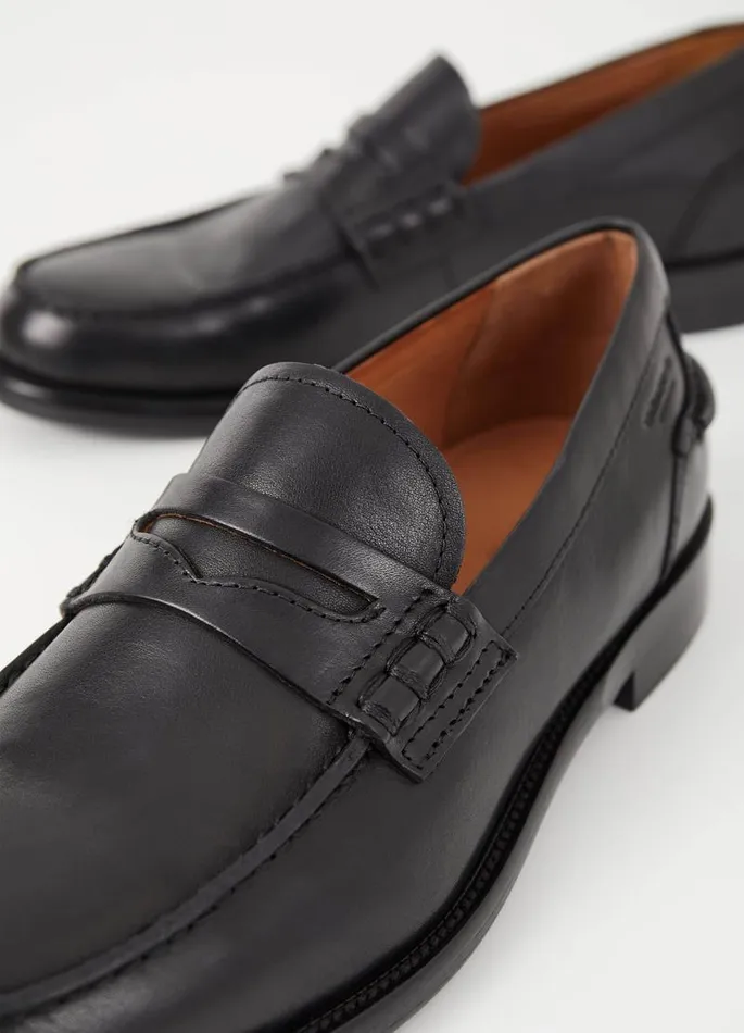 Men Vagabond Dress Shoes STEVEN LOAFER Black Leather