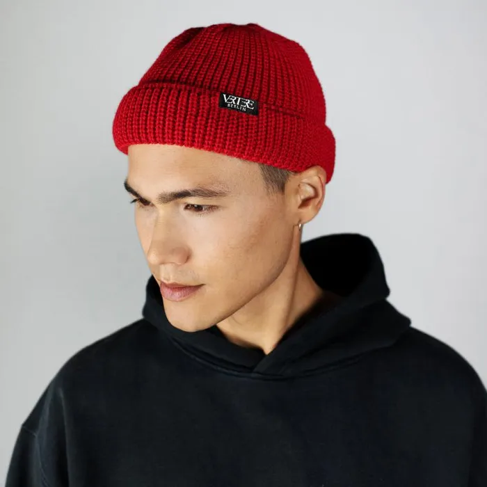 MenWomen BEANIES CAPS and SCARVES Vertere Berlin SHORT WOOL BEANIE FUSE 8211 RED