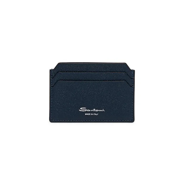 MenWomen Blue Saffiano Leather Credit Card Holder Santoni Small Leather Goods MenWomen Blue Saffiano Leather Credit Card Holder Santoni Small Leather Goods