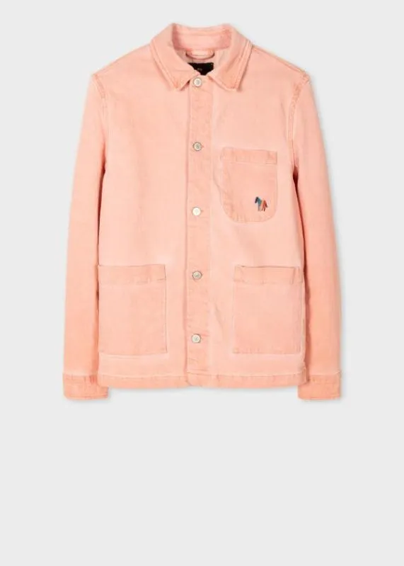Mens 039Broad Stripe Zebra039 Logo Work Jacket Paul Smith Coats and Jackets