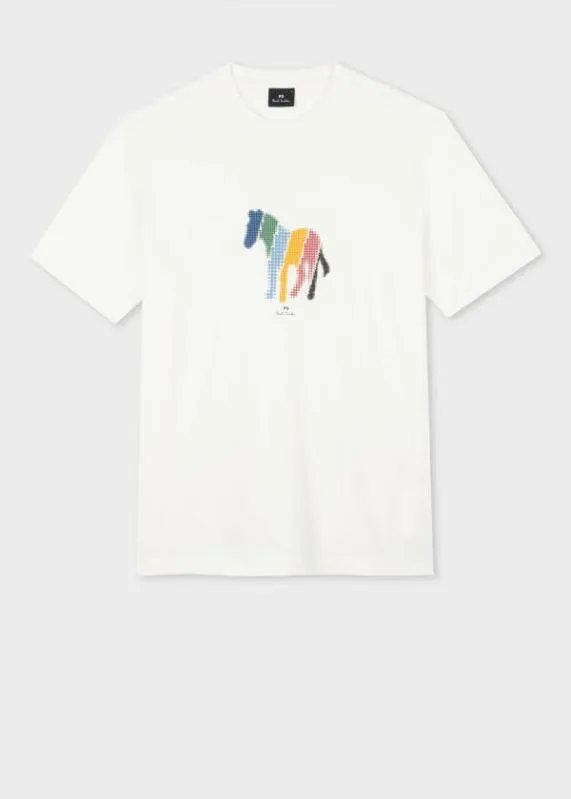 Mens 039Pixel Broad Stripe Zebra039 TShirt Paul Smith TShirts