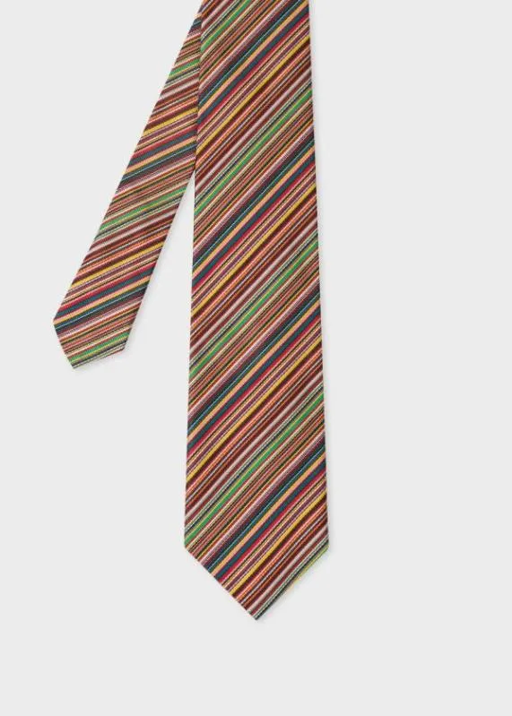 Mens 039Signature Stripe039 Silk Tie Paul Smith Ties
