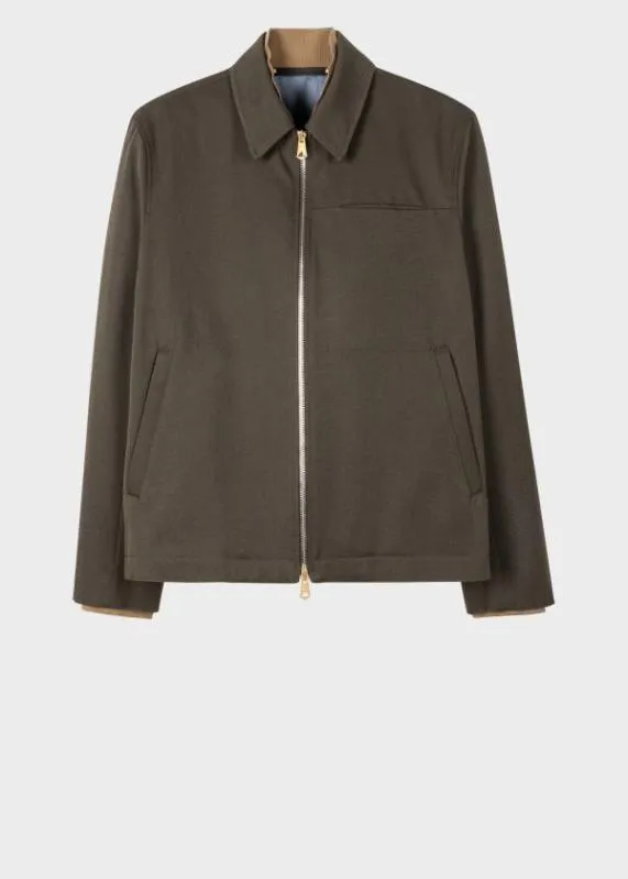 Mens CottonBlend Twill Zip Jacket Paul Smith Coats and Jackets
