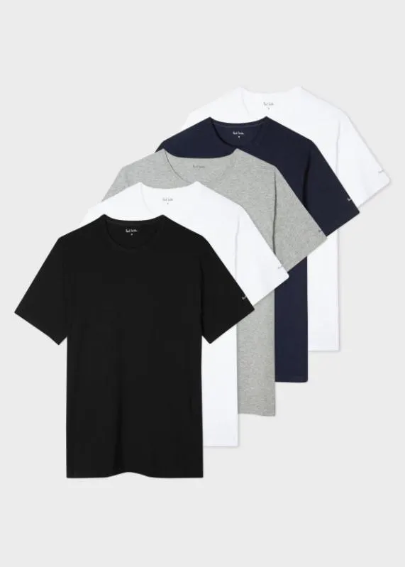 Mens Cotton Lounge TShirts Five Pack Paul Smith Loungewear