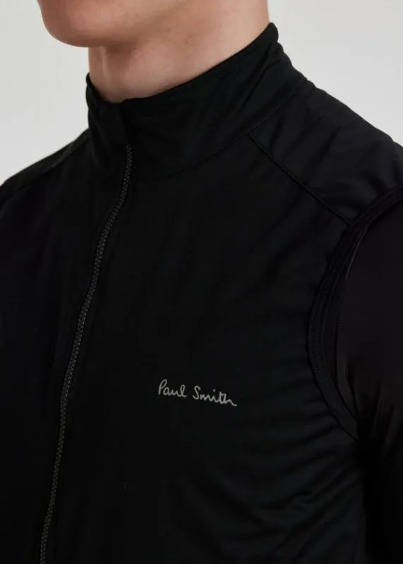 Mens Cycling Gilet With Polka Dot Back Panel Paul Smith Coats and Jackets Mens Cycling Gilet With Polka Dot Back Panel Paul Smith Coats and Jackets