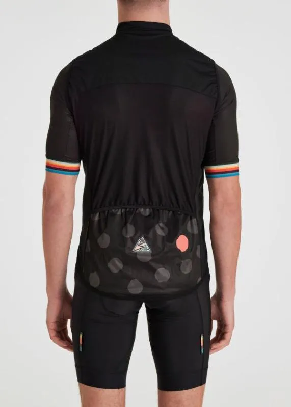 Mens Cycling Gilet With Polka Dot Back Panel Paul Smith Coats and Jackets Mens Cycling Gilet With Polka Dot Back Panel Paul Smith Coats and Jackets