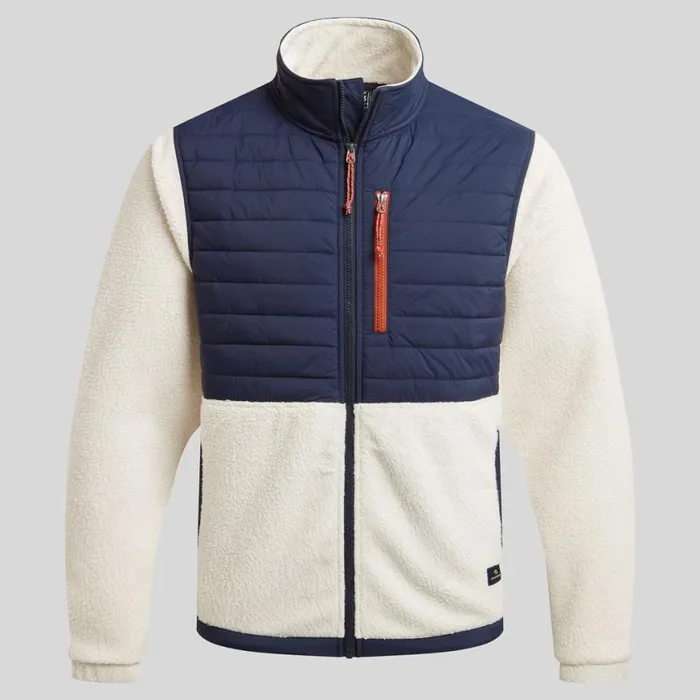 Mens Full Zip Fleece Craghoppers Montadale Insulating Hybrid Jacket Ecru Blue Navy Mens Full Zip Fleece Craghoppers Montadale Insulating Hybrid Jacket Ecru Blue Navy