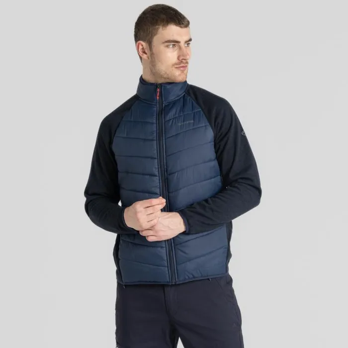 Mens Insulated Jackets Craghoppers Ardal Hybrid Jacket Blue Navy