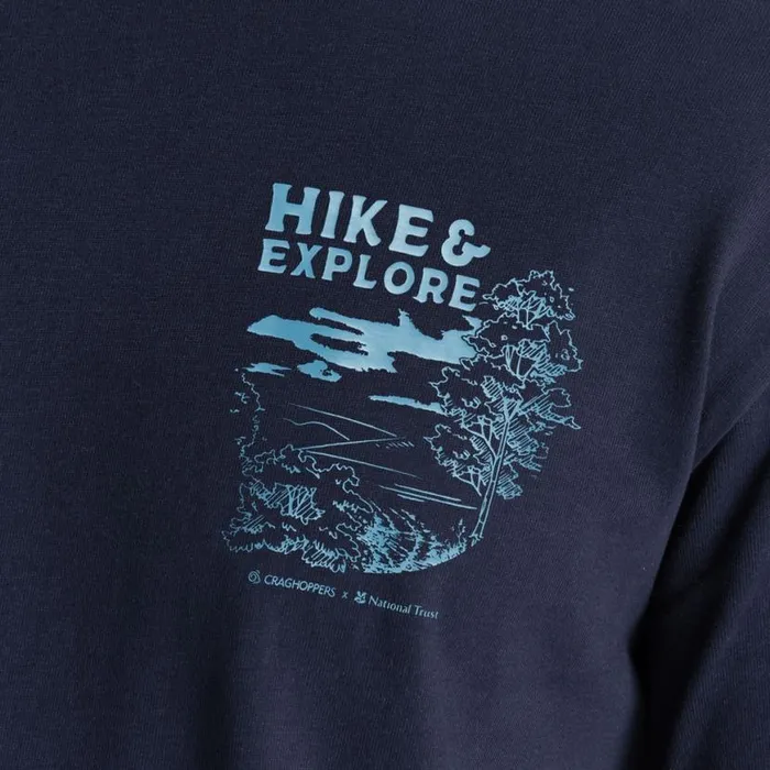 Mens Long Sleeve Craghoppers National Trust Limestone Long Sleeved Top Blue Navy Mens Long Sleeve Craghoppers National Trust Limestone Long Sleeved Top Blue Navy