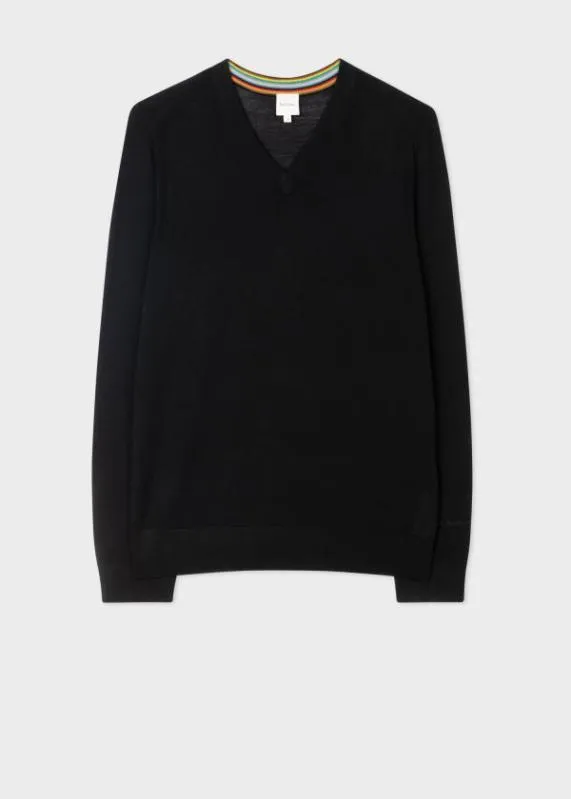 Mens Merino Wool VNeck Sweater Paul Smith Sweaters
