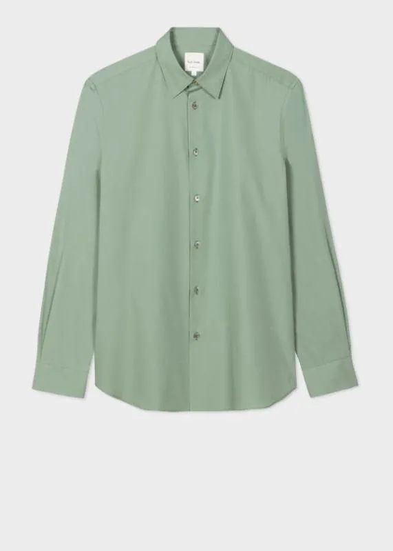 Mens Mint Cotton LongSleeve Shirt Paul Smith Shirts