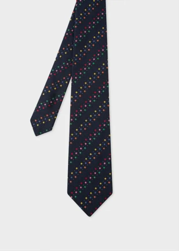 Mens Multi Coloured Stars Silk Tie Paul Smith Ties