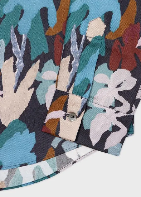 Mens Navy 039Iris039 Print Lyocell Shirt Paul Smith Shirts Mens Navy 039Iris039 Print Lyocell Shirt Paul Smith Shirts