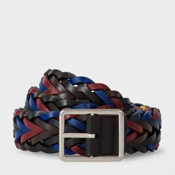 Mens Reversible Plaited Leather Belt Paul Smith Belts Mens Reversible Plaited Leather Belt Paul Smith Belts