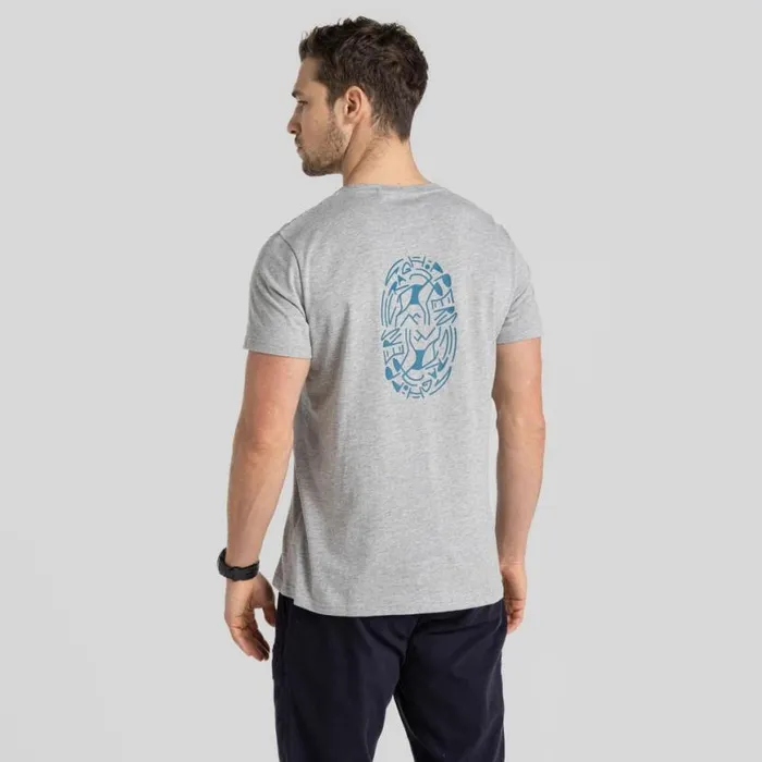 Mens Short Sleeve Craghoppers Lucent Short Sleeved TShirt Soft Grey Marl Oval Mens Short Sleeve Craghoppers Lucent Short Sleeved TShirt Soft Grey Marl Oval