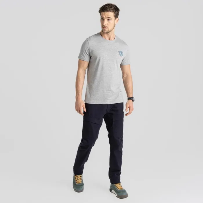 Mens Short Sleeve Craghoppers Lucent Short Sleeved TShirt Soft Grey Marl Oval Mens Short Sleeve Craghoppers Lucent Short Sleeved TShirt Soft Grey Marl Oval