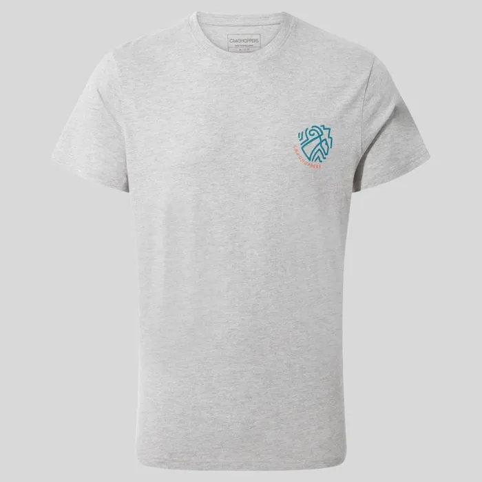 Mens Short Sleeve Craghoppers Lucent Short Sleeved TShirt Soft Grey Marl Oval Mens Short Sleeve Craghoppers Lucent Short Sleeved TShirt Soft Grey Marl Oval