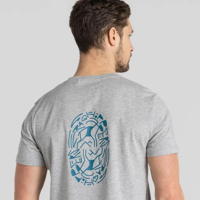 Mens Short Sleeve Craghoppers Lucent Short Sleeved TShirt Soft Grey Marl Oval Mens Short Sleeve Craghoppers Lucent Short Sleeved TShirt Soft Grey Marl Oval