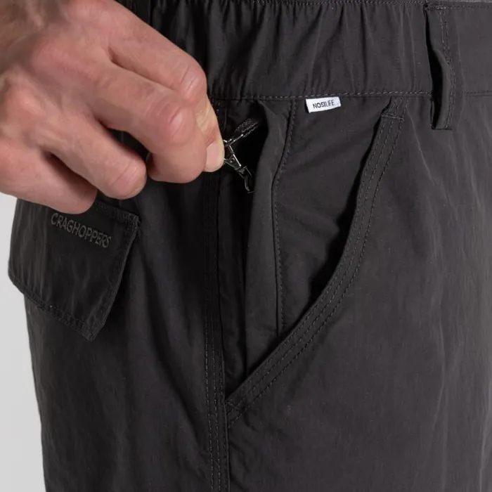 Mens Shorts Craghoppers NosiLife Cargo Short III Black Pepper Mens Shorts Craghoppers NosiLife Cargo Short III Black Pepper