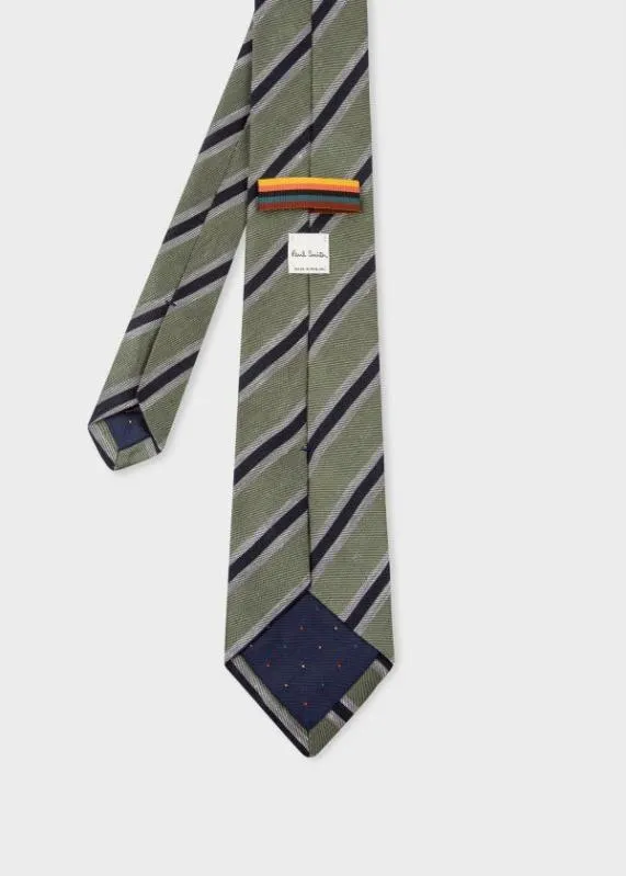 Mens SilkLinen Stripe Tie Paul Smith Ties Mens SilkLinen Stripe Tie Paul Smith Ties