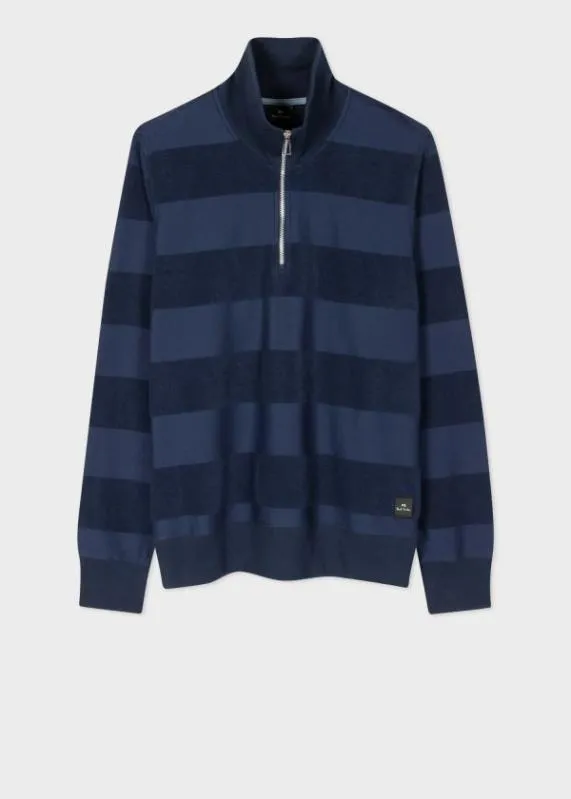 Mens Stripe ZipNeck Sweatshirt Paul Smith Sweatshirts and Hoodies