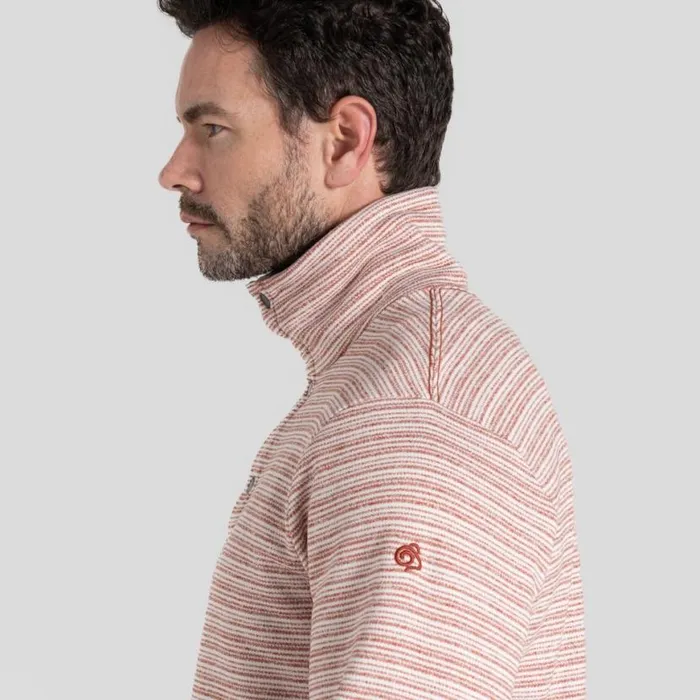 Mens Sweatshirts Craghoppers Pelion Overhead Fleece Red Beach Stripe Mens Sweatshirts Craghoppers Pelion Overhead Fleece Red Beach Stripe