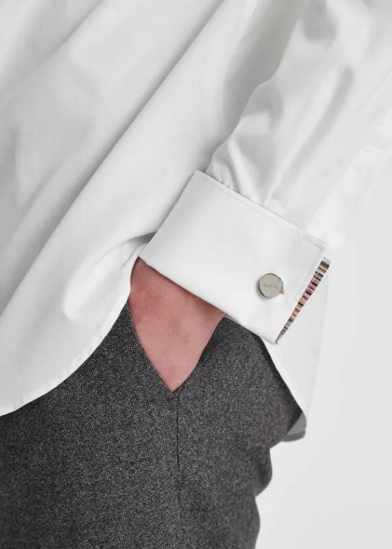 Mens TailoredFit Shirt With 039Signature Stripe039 Double Cuff Paul Smith Shirts Mens TailoredFit Shirt With 039Signature Stripe039 Double Cuff Paul Smith Shirts