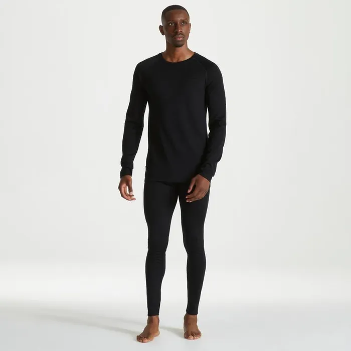 Mens Walking Trousers Craghoppers Expert Merino Baselayer Leggings Black Mens Walking Trousers Craghoppers Expert Merino Baselayer Leggings Black