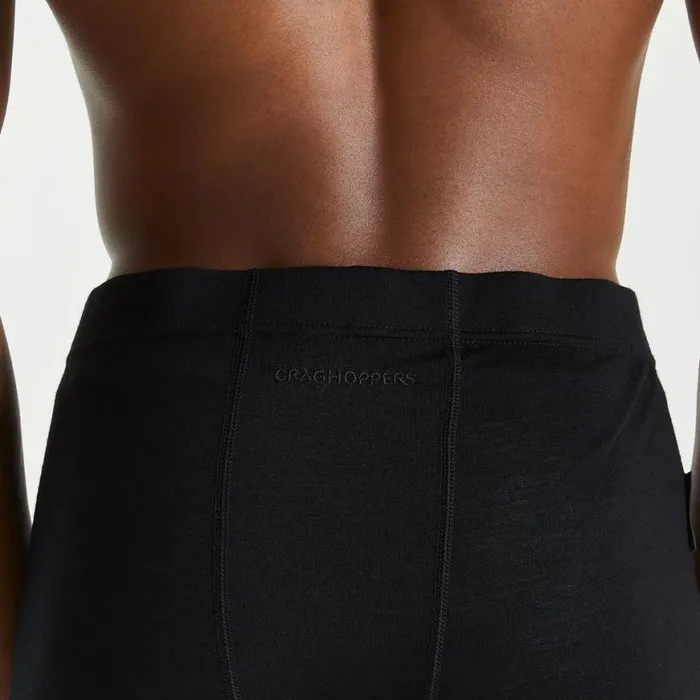 Mens Walking Trousers Craghoppers Expert Merino Baselayer Leggings Black Mens Walking Trousers Craghoppers Expert Merino Baselayer Leggings Black