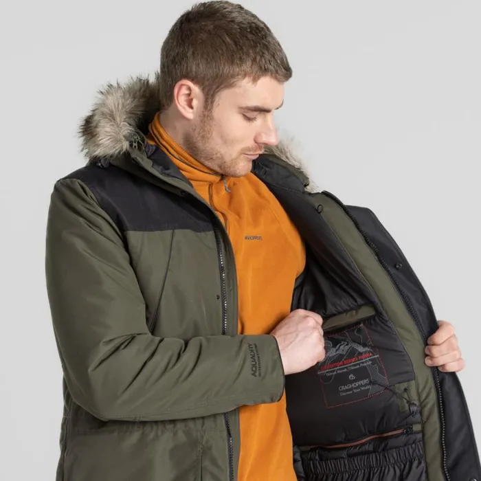 Mens Waterproof Jackets Craghoppers Bishorn III Waterproof Jacket Woodland Green Black Mens Waterproof Jackets Craghoppers Bishorn III Waterproof Jacket Woodland Green Black