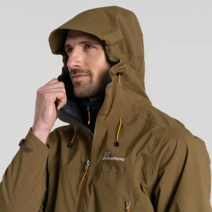 Mens Waterproof Jackets Craghoppers Maris 25L Stretch Waterproof Jacket Picholine Green Mens Waterproof Jackets Craghoppers Maris 25L Stretch Waterproof Jacket Picholine Green