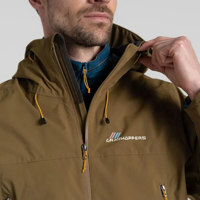 Mens Waterproof Jackets Craghoppers Maris 25L Stretch Waterproof Jacket Picholine Green Mens Waterproof Jackets Craghoppers Maris 25L Stretch Waterproof Jacket Picholine Green