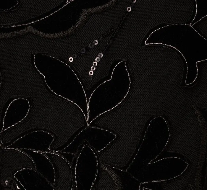 Midi Dresses Womens Adrianna Papell Tulle Halter Party Dress With Velvet Accents In Black