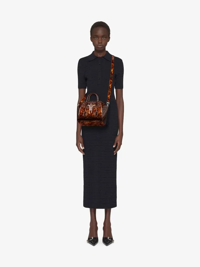 Mini Antigona Lock Bag In Tortoiseshell Leather Blackbrown Women Givenchy Crossbody Bags